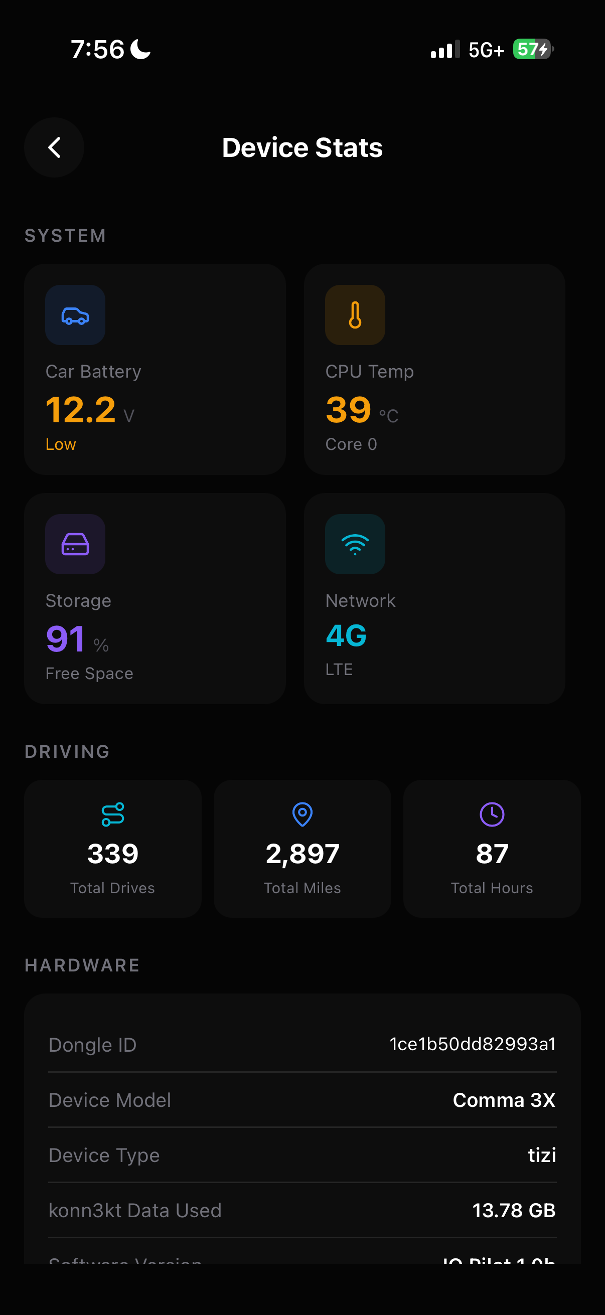 Mobile Device Stats Bottom