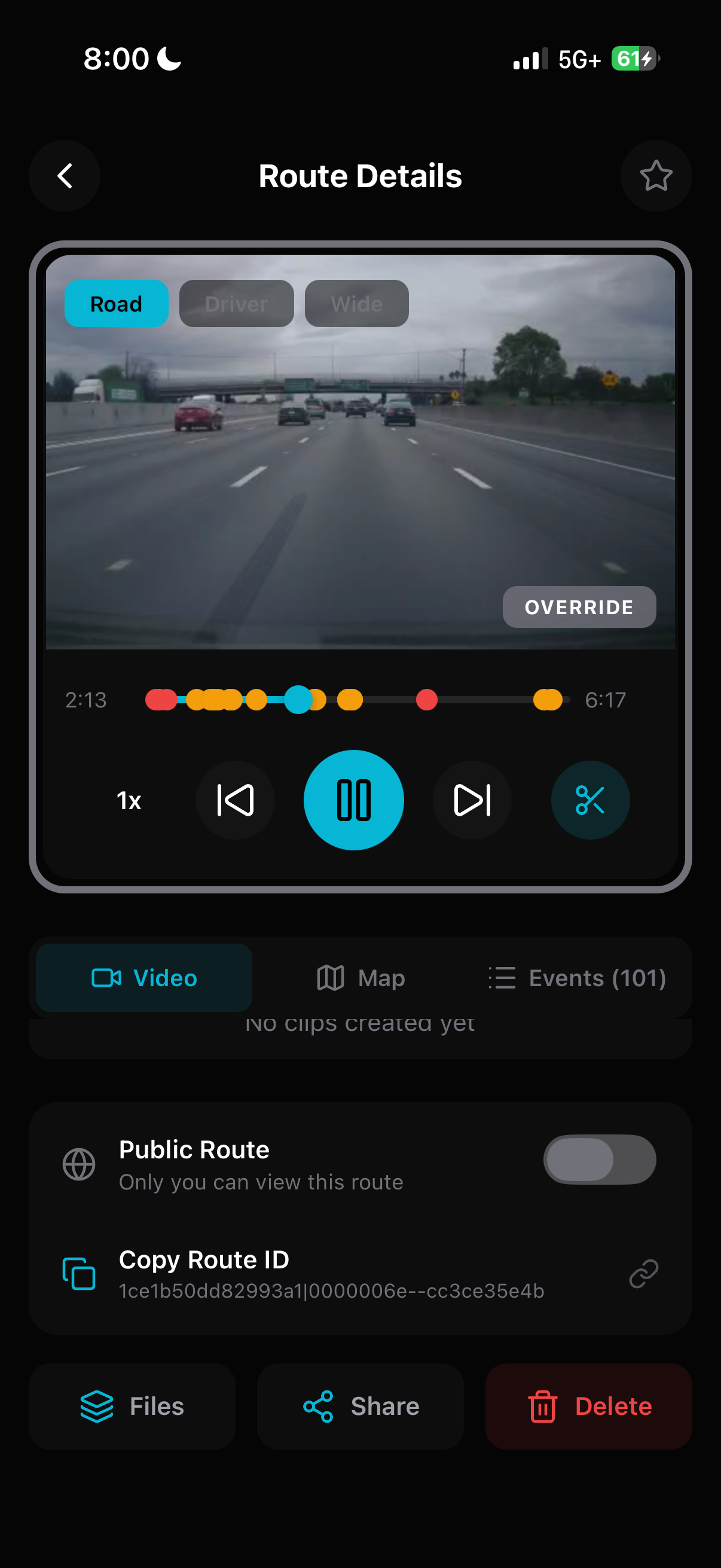 Mobile Route Playback Map