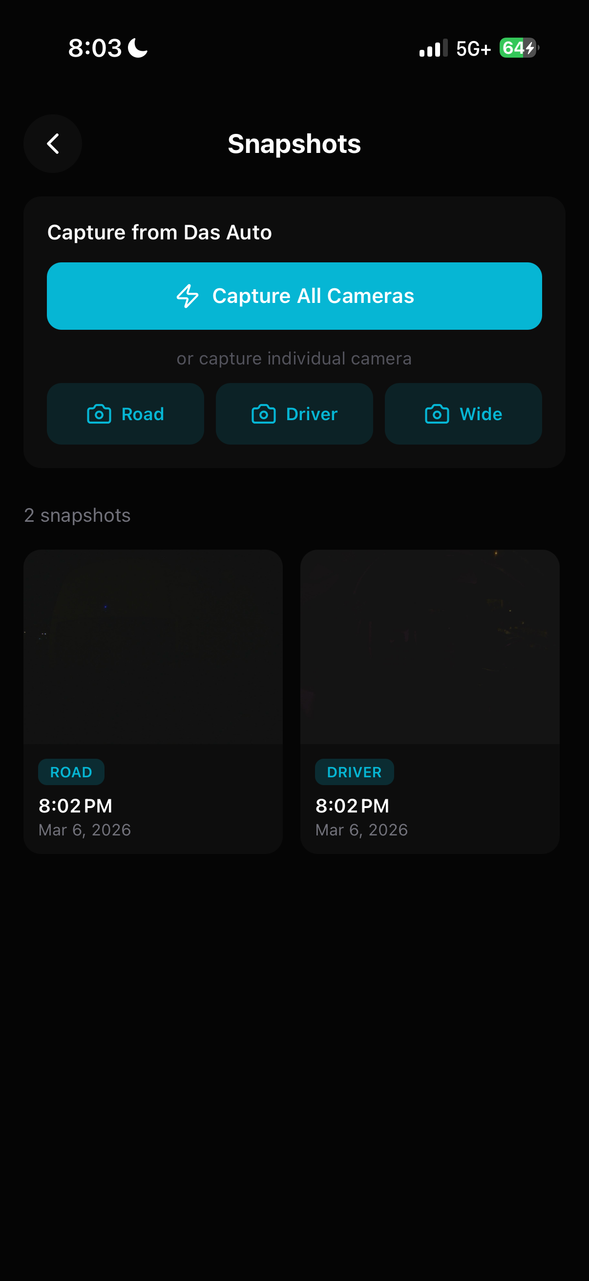 Mobile Snapshots List