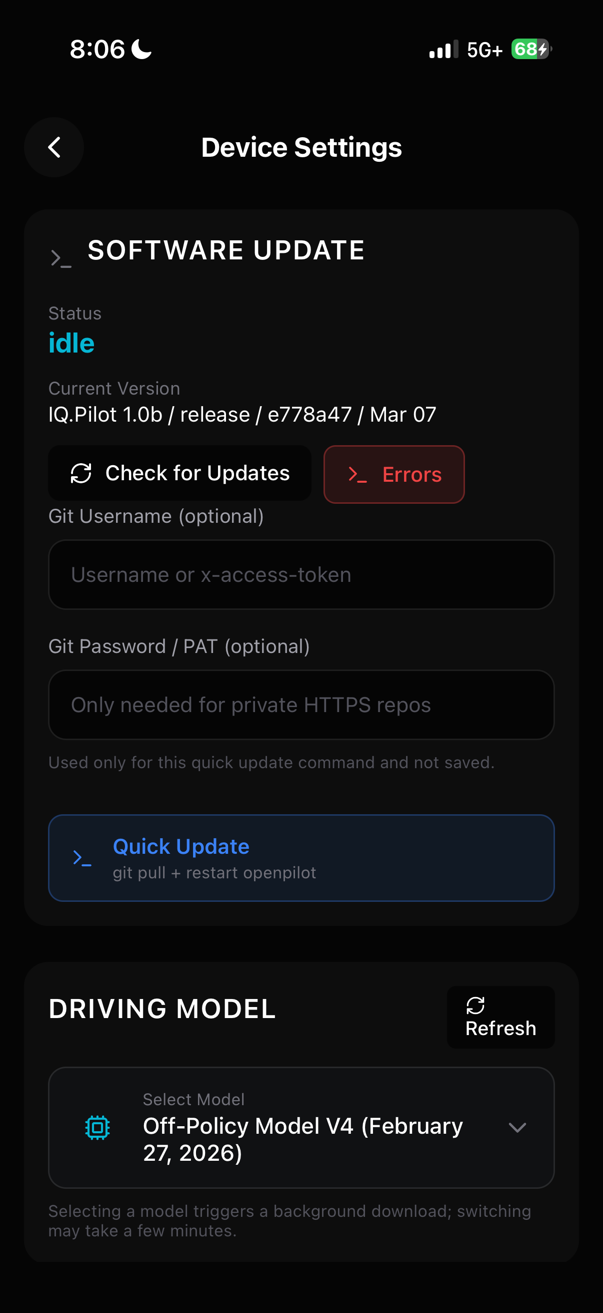 Mobile Software Update